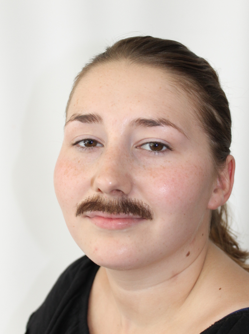 media makeup course assessment 2016 - adding facial hair moustache